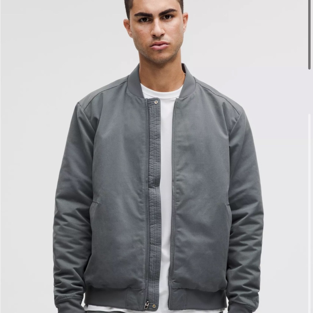Lululemon Gray Switch-Over Reversible Bomber Jacket
